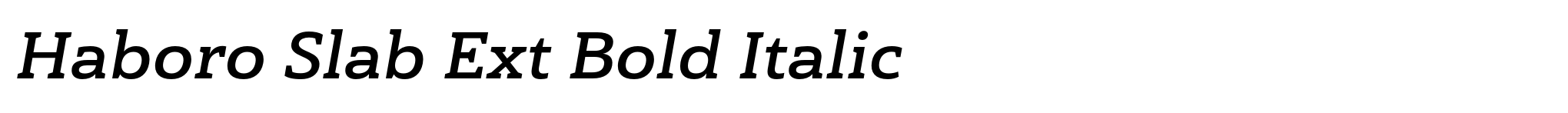 Haboro Slab Ext Bold Italic image